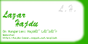 lazar hajdu business card